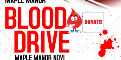 Maple Manor Blood Drive flier image